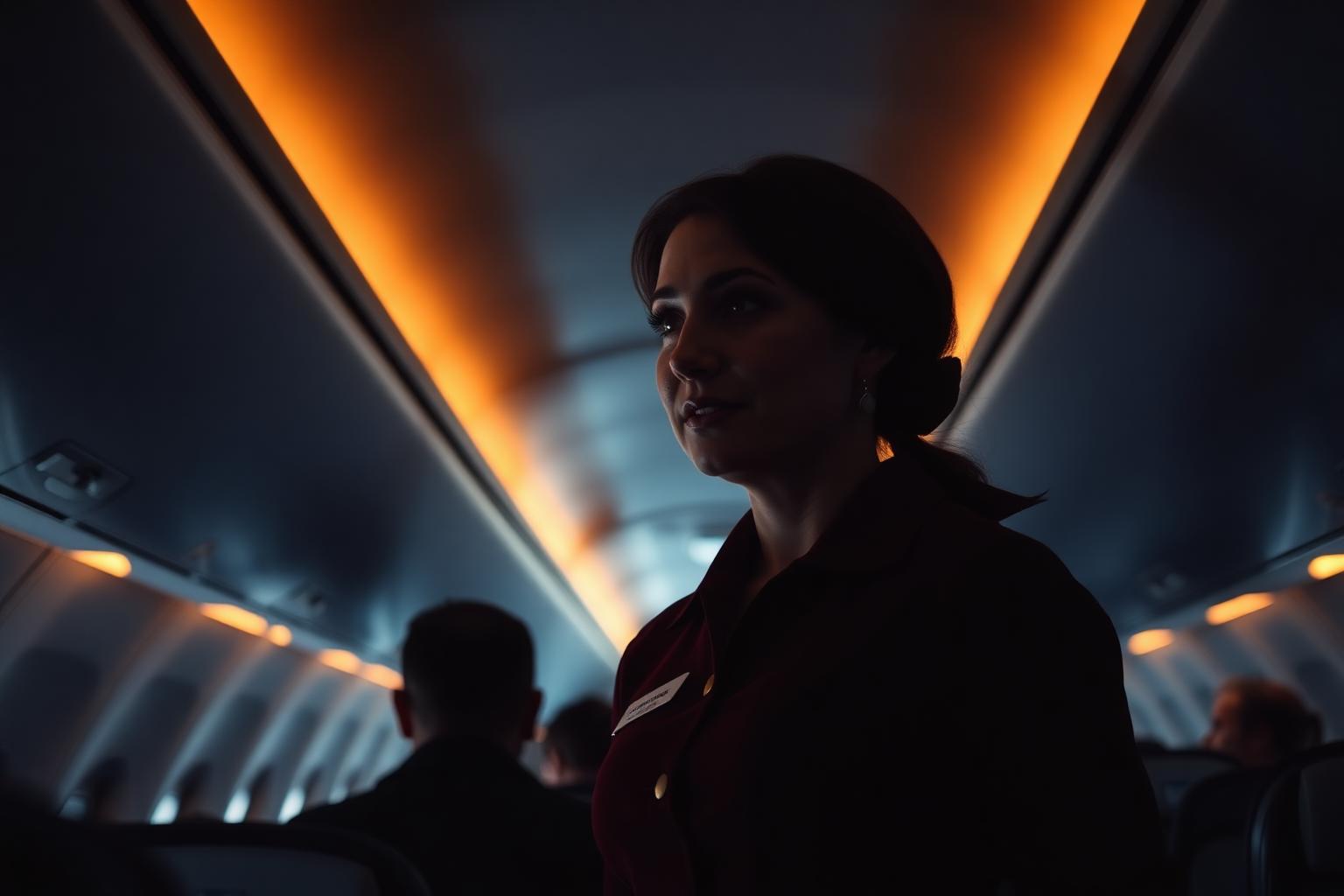 Équipage en cabine d'avion